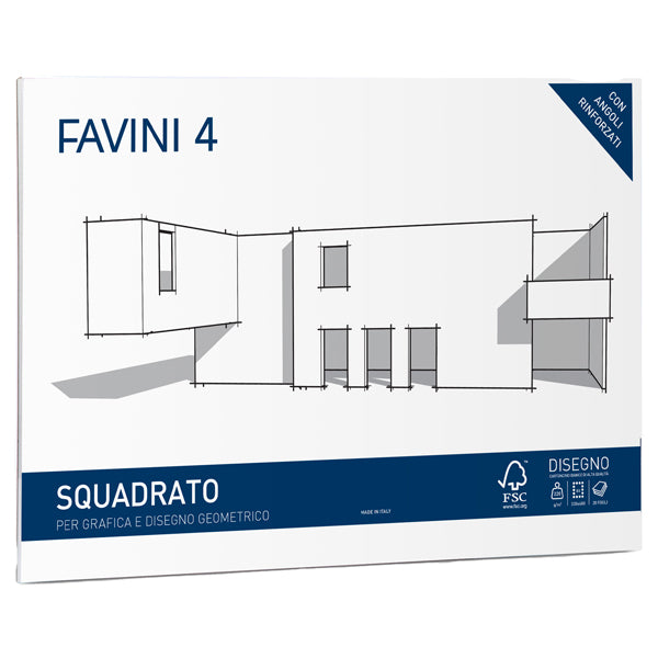 FAVINI - A167503 - Album Favini 4 - 33x48cm - 220gr - 20 fogli - liscio squadrato - Favini