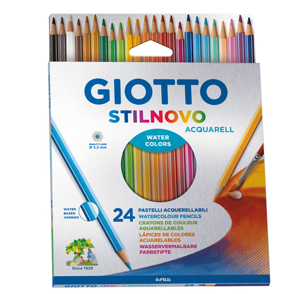 GIOTTO - 255800 - Pastelli Stilnovo Acquarell -  diametro mina 3,3 mm - Giotto - astuccio 24 pezzi