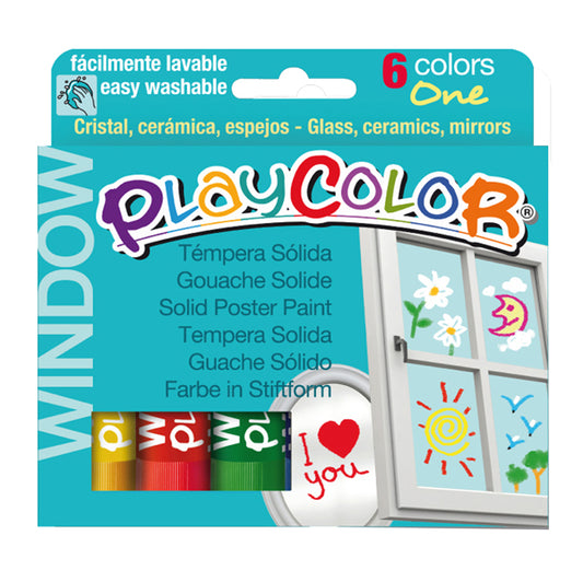 Istant - 02001 - Window colors - 10gr - colori per vetro - Instant - astuccio 6 colori brillanti