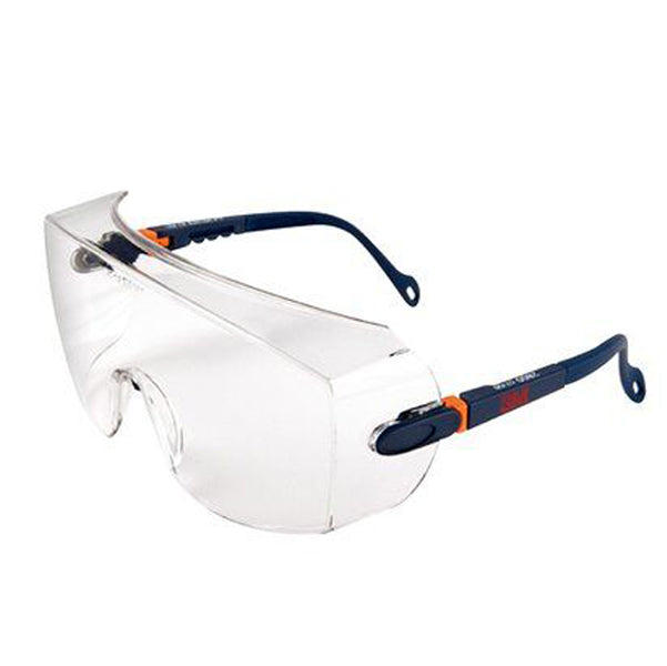 3M - 22467 - Sovraocchiali di protezione serie 2800 - policarbonato - montatura blu scuro - lenti trasparente - 3M