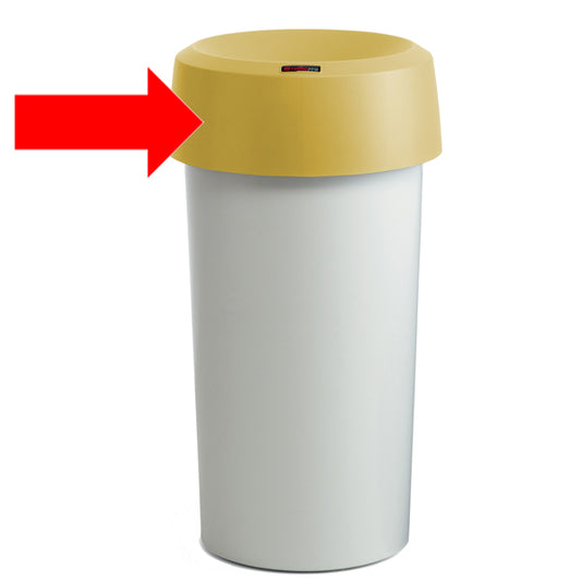 ROTHO - F800003 - Coperchio per contenitore Modo Round - con fermasacco - 38x15 cm - anello giallo - Rotho