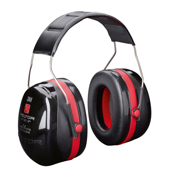 3M - 32755 - Cuffia protettiva Peltor Optime III - SNR 35 dB - nero-rosso - 3M