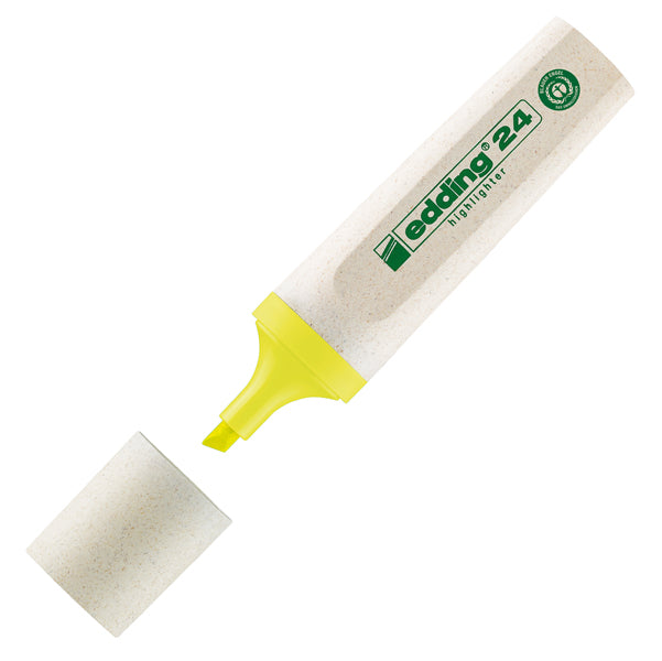EDDING - 4-24005 - Evidenziatore 24 EcoLine - punta a scalpello - tratto da 2,0-5,0mm  - giallo - Edding