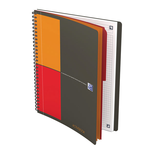 OXFORD - 400080786 - Blocco spiralato International Favorit - formato Activebook - 18 x 25cm - 80gr - 80 fogli - Oxford