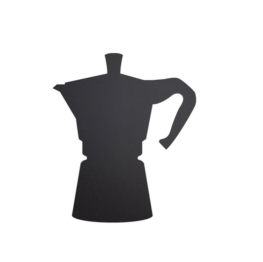 SECURIT - FB-MOKA - Lavagna da parete Silhouette - 30 x 50 cm - forma moka - nero - Securit