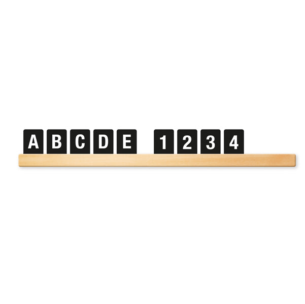 SECURIT - LES-BL-100 - Kit Letter Shelf - mensola porta messaggi nera + 169 tessere (lettere e numeri) - Securit