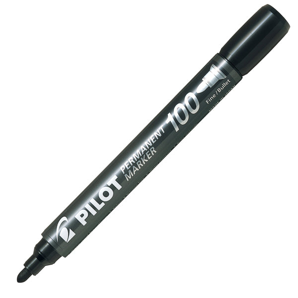 PILOT - 002705 - Marcatore Permanente Markers 100 - punta tonda 4,50mm - nero - Pilot