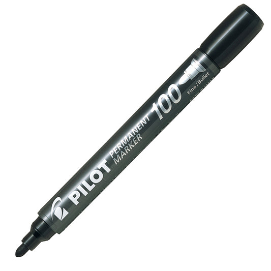 PILOT - 002705 - Marcatore Permanente Markers 100 - punta tonda 4,50mm - nero - Pilot