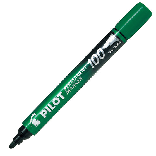 PILOT - 002708 - Marcatore Permanente Markers 100 - punta tonda 4,50mm - verde - Pilot
