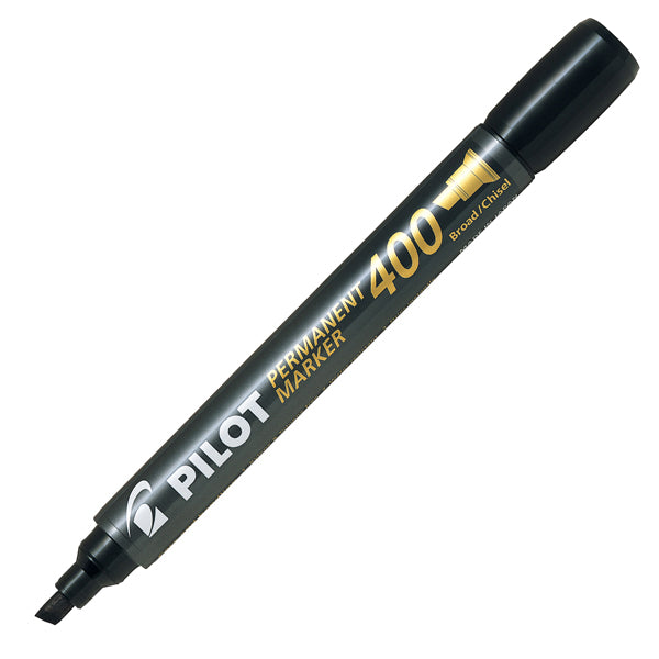 PILOT - 002710 - Marcatore Permanente Markers 400 - punta a scalpello 4,50mm - nero - Pilot