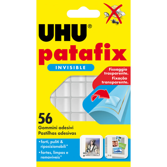 UHU - 34992 - Supporti in gomma adesiva UHU Patafix - invisibile - UHU - conf. 56 pezzi