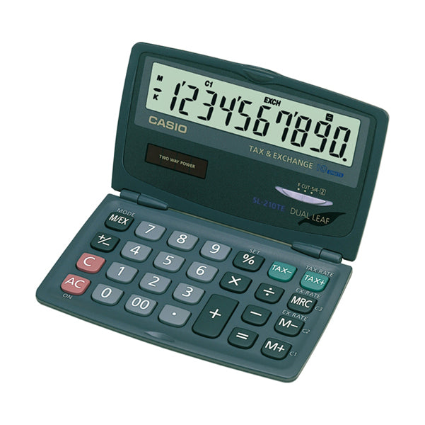 CASIO - SL-210TE-WA-EC - Calcolatrice tascabile SL-210 TE - 10 cifre - nero - Casio