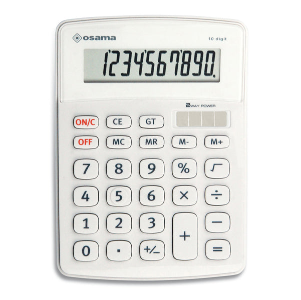 OSAMA - OS 502-10 BI - Calcolatrice da tavolo OS 502 - 10 cifre - bianco - Osama