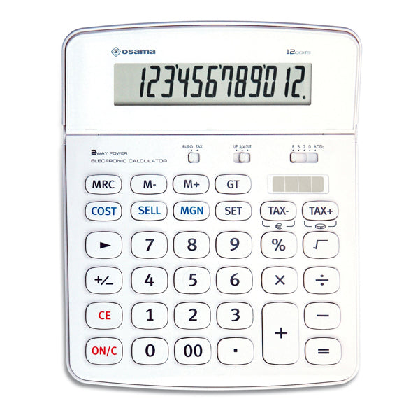 OSAMA - OS 504-12 BI - Calcolatrice da tavolo OS 504 - 12 cifre - bianco - Osama