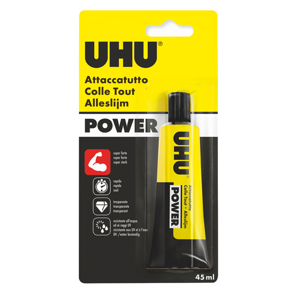 UHU - 34256 - Colla attaccatutto Power - 45 ml - trasparente - UHU