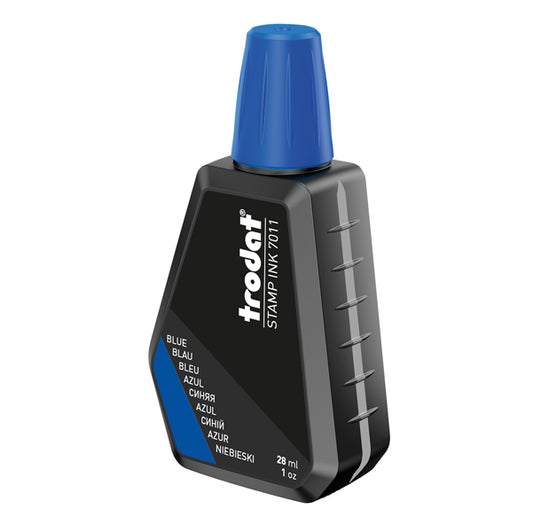 TRODAT - 55883. - Inchiostro 7011 per timbro in gomma - 28 ml - blu - Trodat