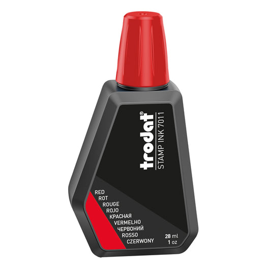 TRODAT - 55885. - Inchiostro 7011 per timbro in gomma - 28 ml - rosso - Trodat