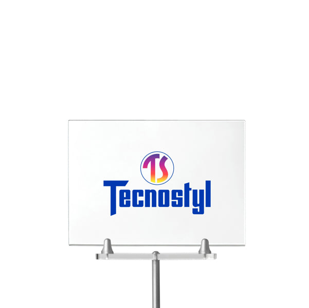 TECNOSTYL - KCRW13 - Supporto porta avvisi con tubo in ferro - per espositori con semisfere - Tecnostyl