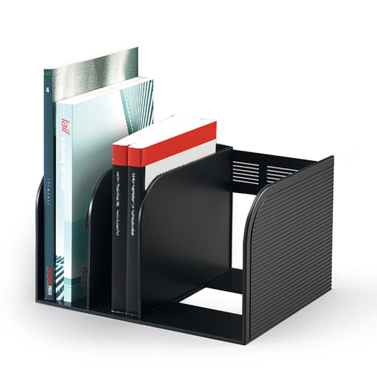 DURABLE - 1709018058 - Portariviste Optimo - scomparti regolabili - 30 x 25 x 18 cm - nero - Durable