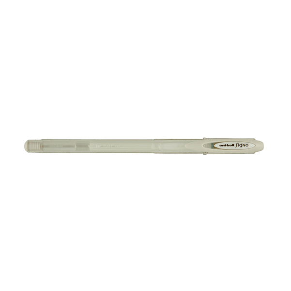 UNI MITSUBISHI - M UM120AC BI - Penna a sfera gel con cappuccio Uni Ball Signo - punta 0,7mm - bianco - Uni Mitsubishi