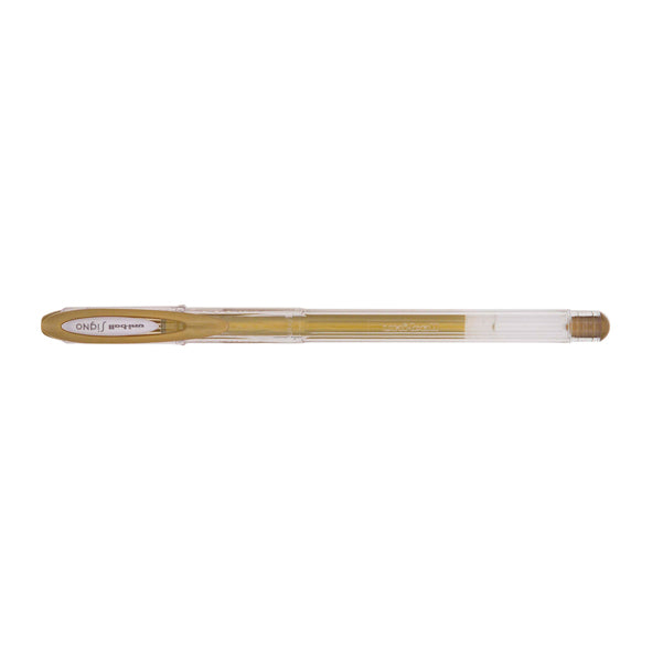 UNI MITSUBISHI - M UM120NM ORO - Penna a sfera gel con cappuccio Uni Ball Signo  - punta 0,8mm  - oro - Uni Mitsubishi