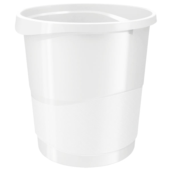 ESSELTE - 623945 - Cestino gettacarte Europost VIVIDA - 25,8 x 28,5 cm - altezza 32,2 cm - 14 L - bianco - Esselte