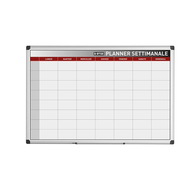 BI-OFFICE - GA03266170 - Planner magnetico settimanale - 90 x 60 cm - silver - Bi-Office