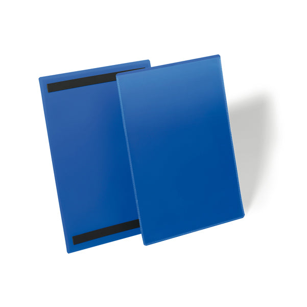 DURABLE - 1744-07 - Buste identificative magnetiche - A4 verticale - blu - Durable - conf. 50 pezzi