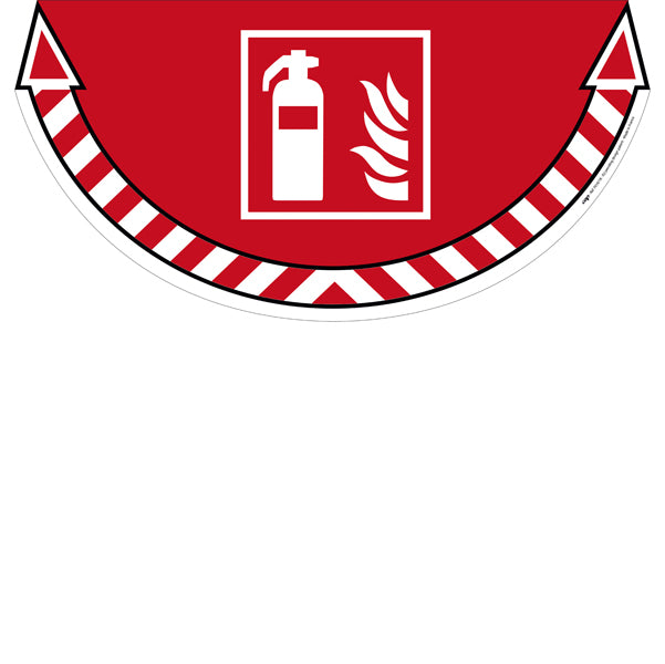 CEP - 7010-18 - Adesivo segnalatore Take Care - da terra - ''estintore'' - 70 x 35 cm - CEP