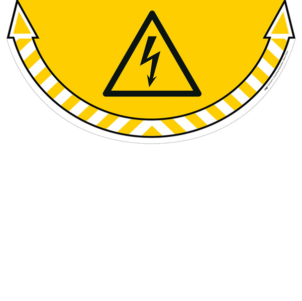 CEP - 7010-15 - Adesivo segnalatore Take Care - da terra - ''rischio elettrico - 70 x 35 cm - CEP