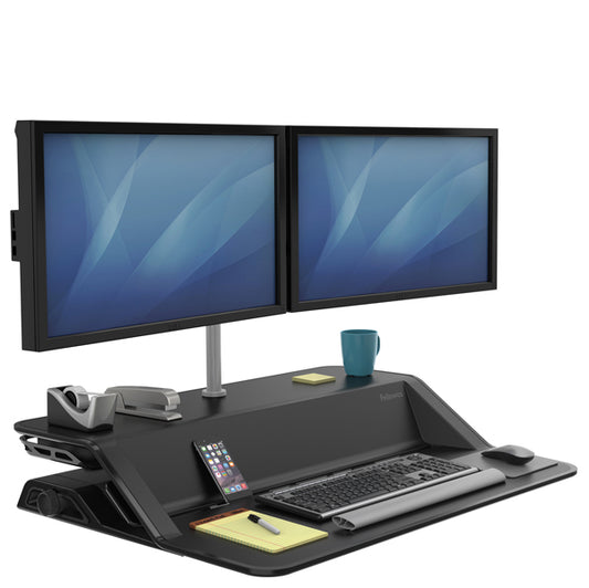 FELLOWES - 0007901 - Postazione di lavoro Sit Stand Lotus - nero - Fellowes