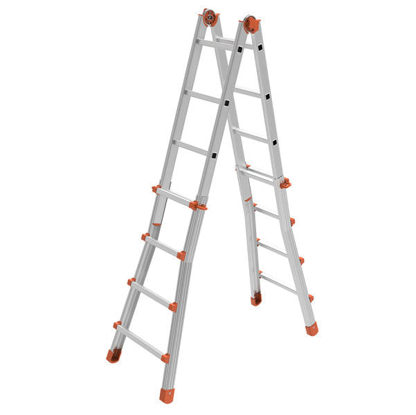 MARCHETTI - 21533 - Scala telescopica Squadra - 8+8 gradini - alluminio - Marchetti