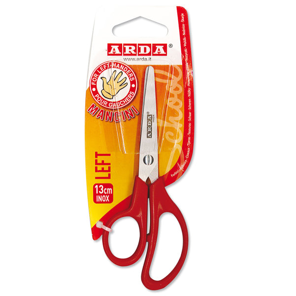 ARDA - FA1206 - Forbici per mancini Left - impugnatura ABS - lame in acciaio - 13 cm - colori assortiti - Arda