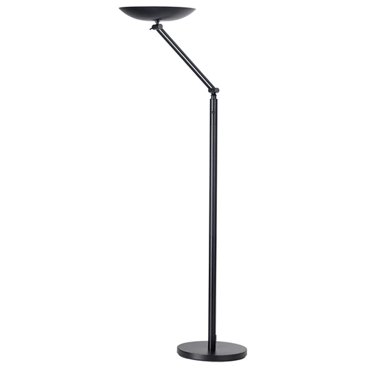 UNILUX - 400090469 - Lampada da terra articolata Varialux - a led - base diametro 30 cm - H 175-186 cm - 22 W - nero - Unilux