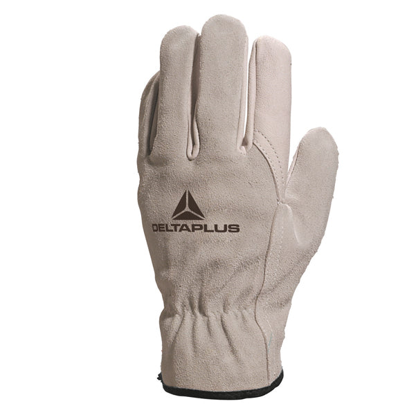 DELTAPLUS - FCN2911 - Guanti da lavoro FCN29 - palmo in pelle fiore di bovino - dorso crosta di bovino - taglia 11- bianco - Deltaplus