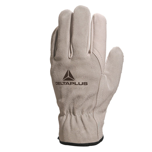 DELTAPLUS - FCN2911 - Guanti da lavoro FCN29 - palmo in pelle fiore di bovino - dorso crosta di bovino - taglia 11- bianco - Deltaplus