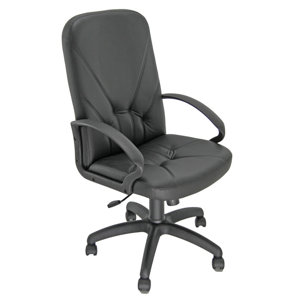Unisit - DNP-KN - Poltrona direzionale Dante P - con bracciol fissii - nero - Unisit