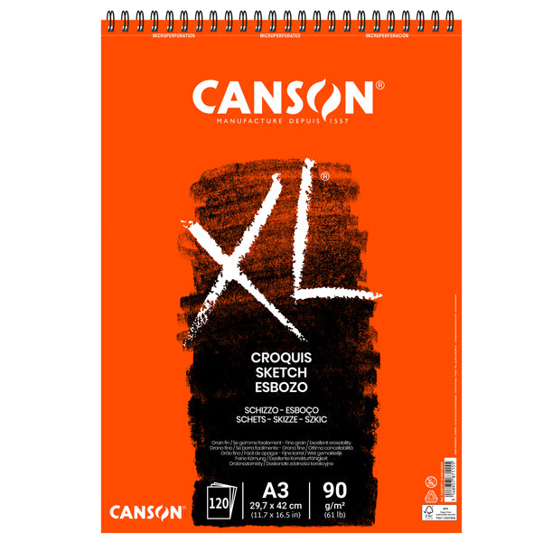 CANSON - 200787115 - Album XL Croquis - A3 - 90 gr - 120 fogli - Canson