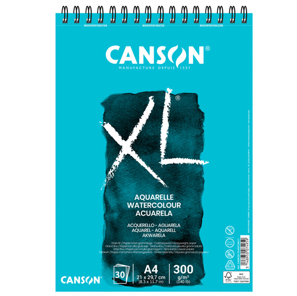 CANSON - 400039170 - Album XL Aquarelle - A4 - 300 gr - 30 fogli - Canson