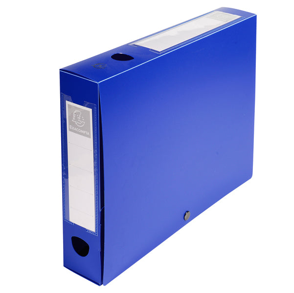 EXACOMPTA - 59632E - Scatola per archivio box - con bottone - 25x33 cm - dorso 6 cm - blu - Exacompta