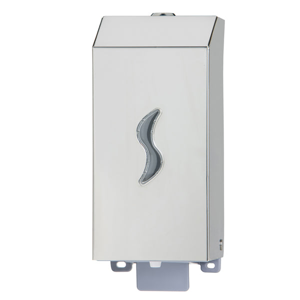 MEDIALINTERNATIONAL - 104036 - Dispenser per sapone liquido - 9,5x10,5x22,5 cm - capacitA' 0,5 L - acciaio inox - Medial International