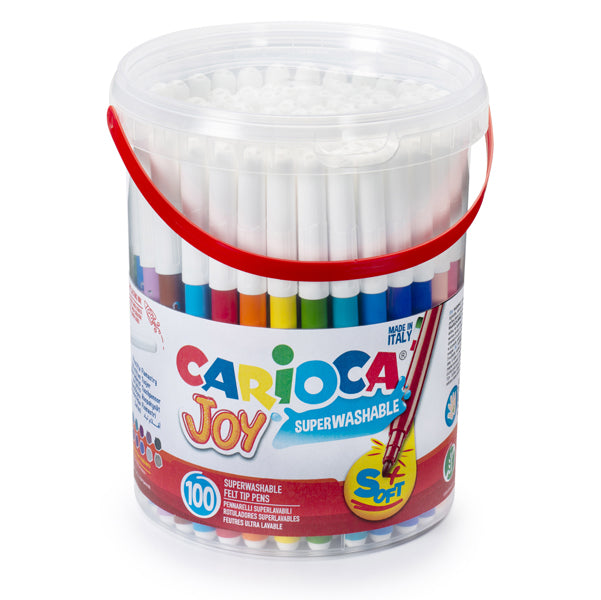 CARIOCA - 43176 - Pennarelli Joy - punta fine - colori assortiti - Carioca - Barattolo 100 pezzi