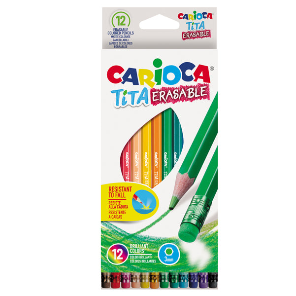 CARIOCA - 42897 - Pastelli Tita cancellabile - Carioca - astuccio 12 pezzi