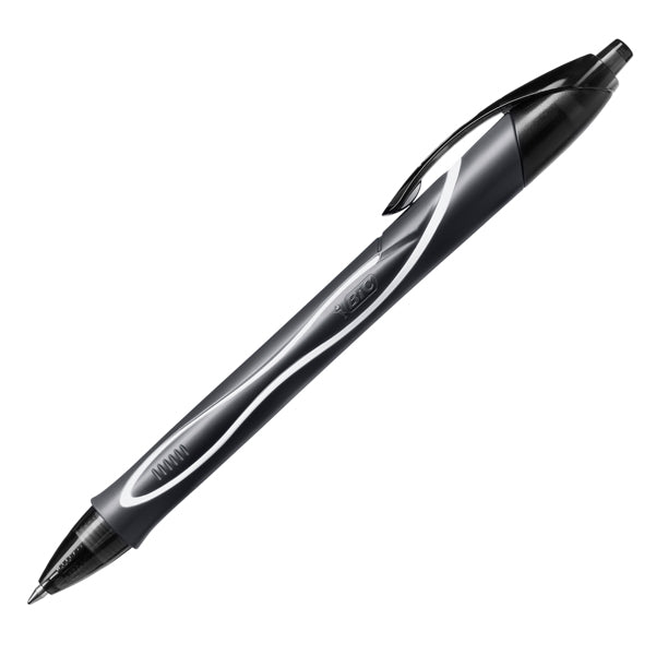 BIC - 949873 - Penna a sfera a scatto Gelocity Quick Dry -  punta 0,7mm - nero - Bic - conf. 12 pezzi