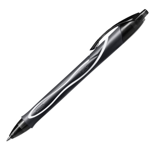 BIC - 949873 - Penna a sfera a scatto Gelocity Quick Dry -  punta 0,7mm - nero - Bic - conf. 12 pezzi