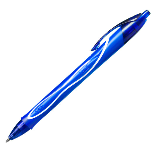 BIC - 950442 - Penna a sfera a scatto Gelocity Quick Dry - punta 0,7mm - blu  - Bic - conf. 12 pezzi