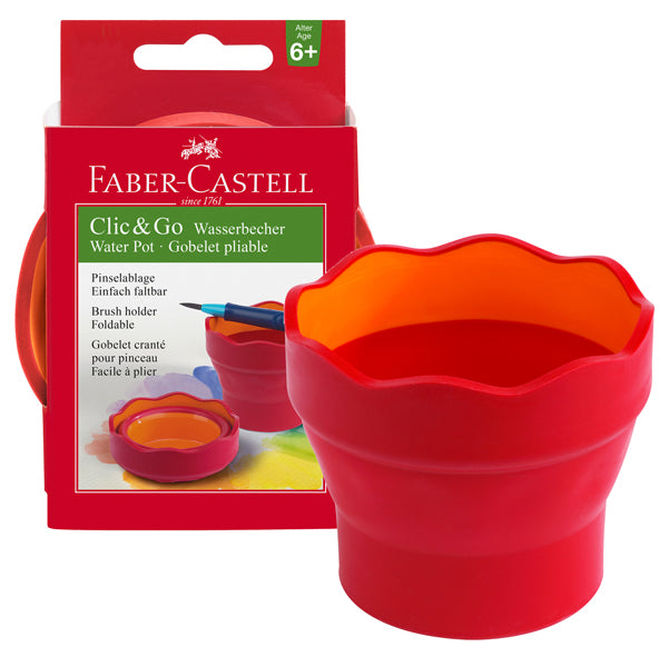 FABER-CASTELL - 181517 - Vaschetta Click  Go - multiuso - rossa - Faber Castell