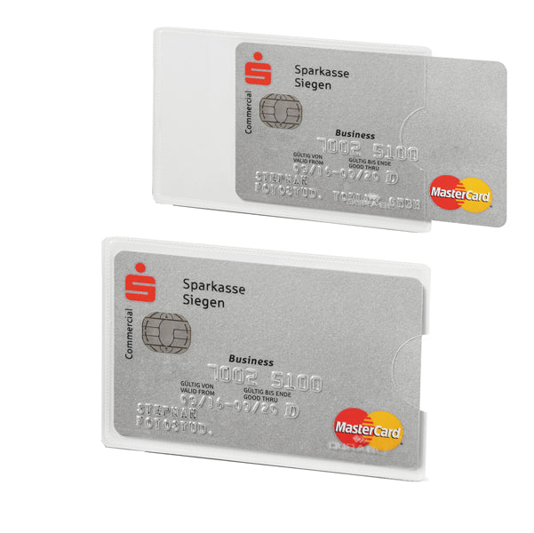 DURABLE - 8903-19 - Tasca porta carte di credito RFID Secure - PPL - 5,4x8,7 cm - trasparente-argento - Durable