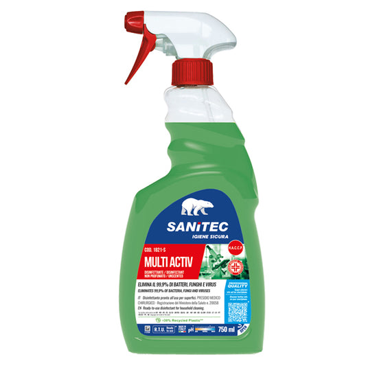 Sanitec - 1821-S - Sgrassatore disinfettante Multi Activ - 750 ml - Sanitec