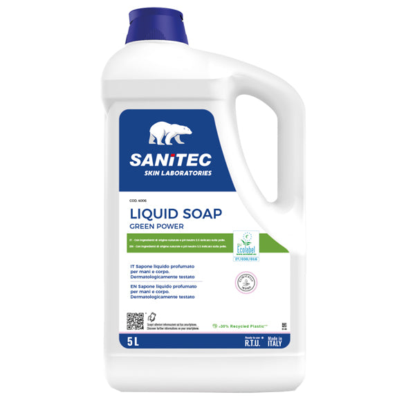 Sanitec - 4006 - Sapone liquido Green Power - floreale - Sanitec - tanica da 5 L